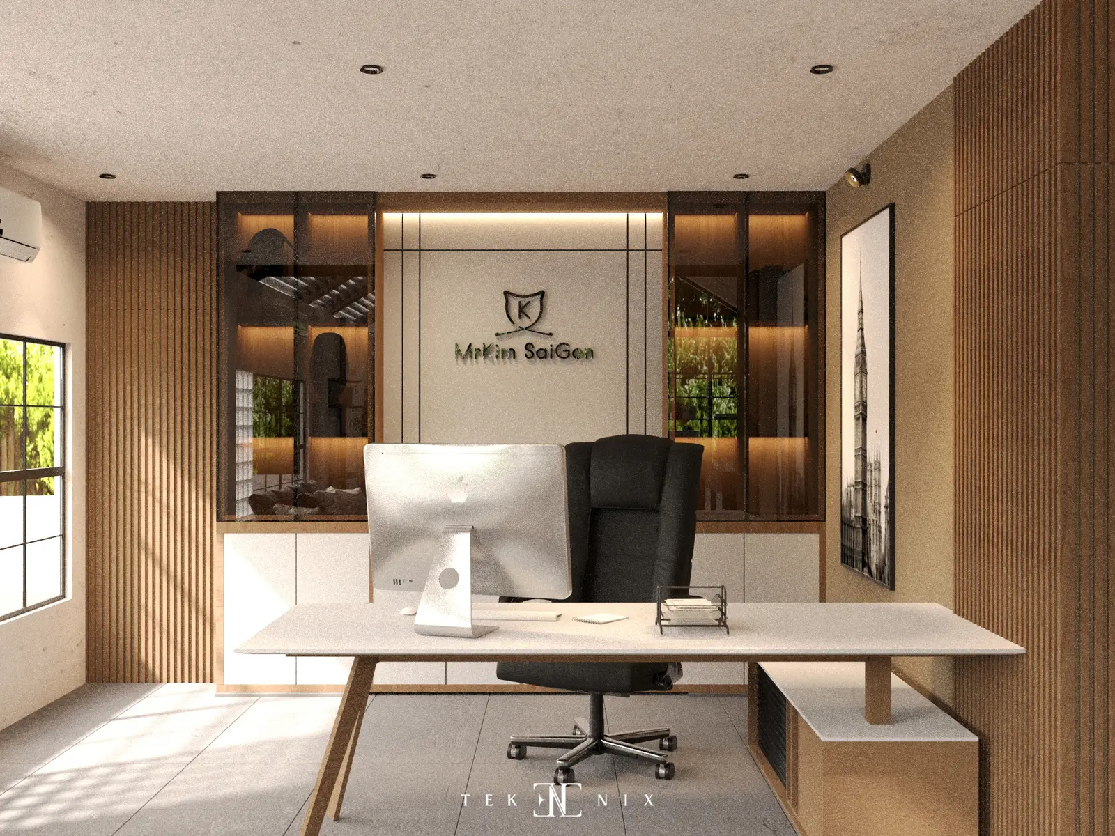 Chi tiết vách ngăn module tại Mr. Kim Saigon Office